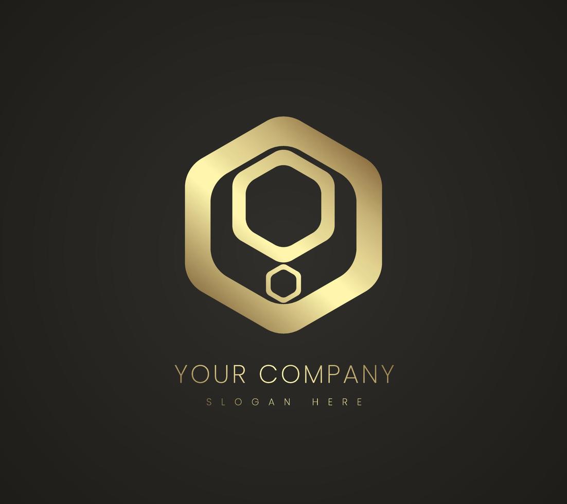 diseño vectorial del logotipo dorado, nuevo estilo de icono premium, utilizado en la marca comercial de la empresa y los iconos comerciales, símbolo vector