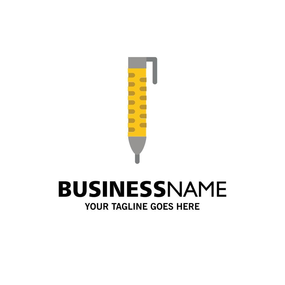 Pen Pencil Design Business Logo Template Flat Color vector