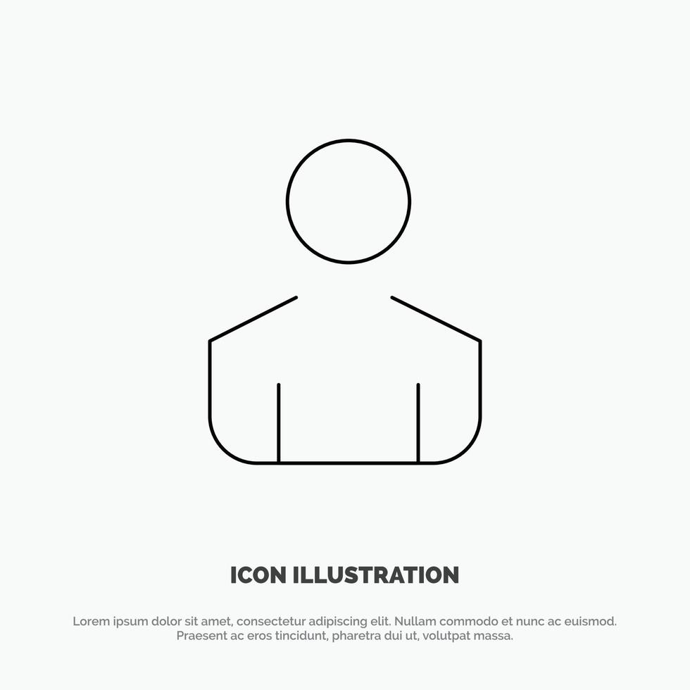 Male Man Person Line Icon Vector