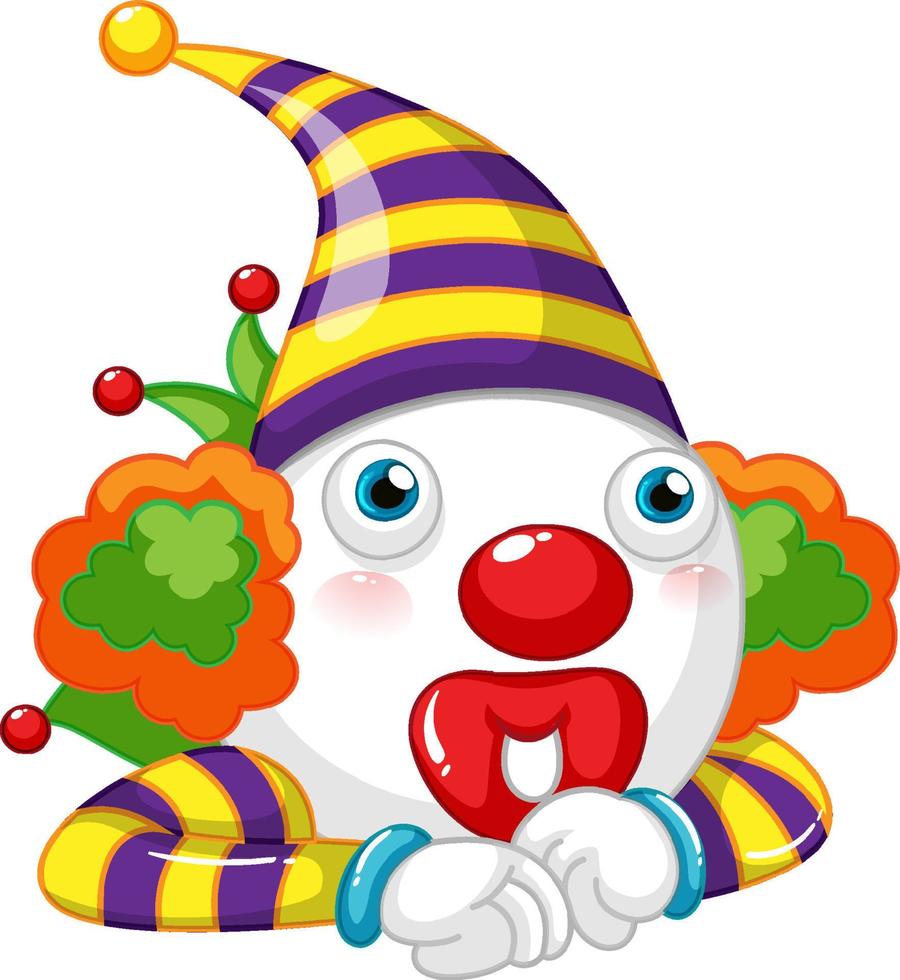 Clown cartoon character isolated vector