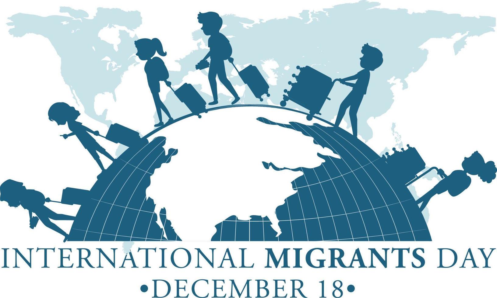 International Migrants Day Banner Design vector