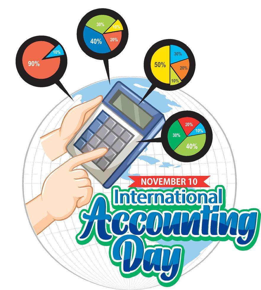 International accounting day banner design vector