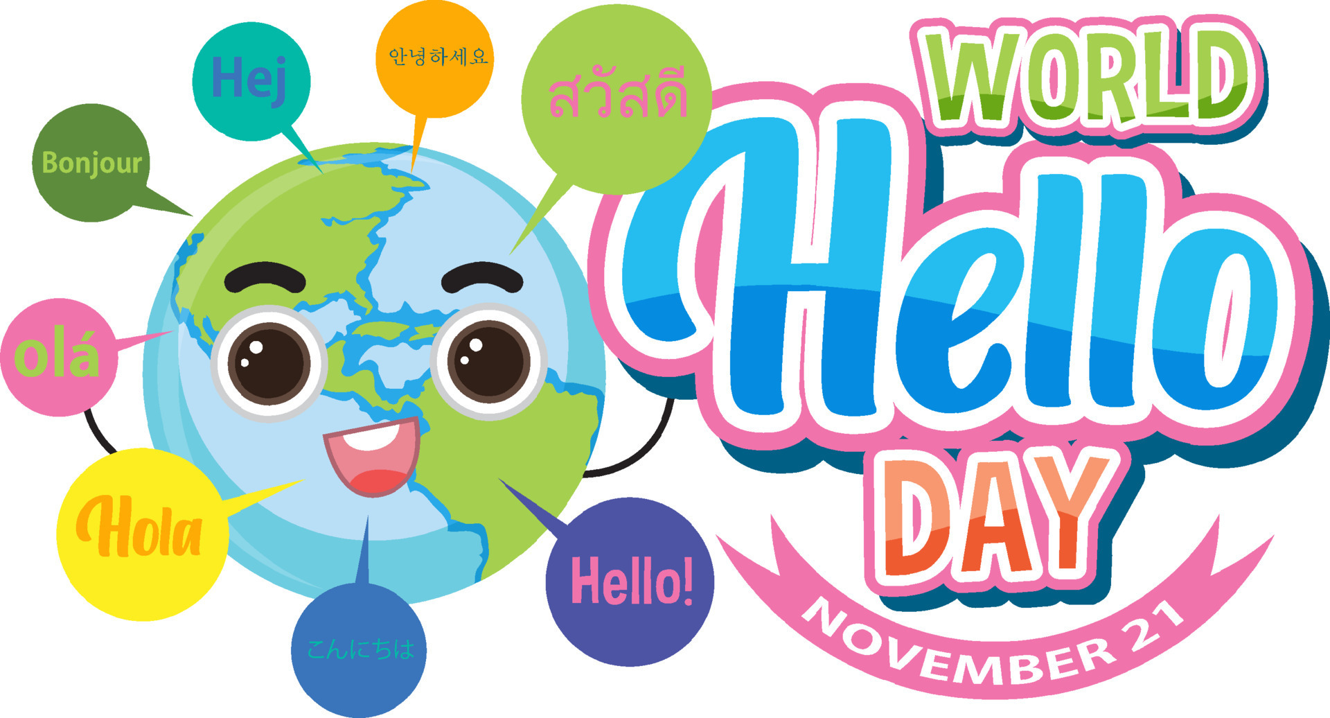 World hello day banner design 13173721 Vector Art at Vecteezy
