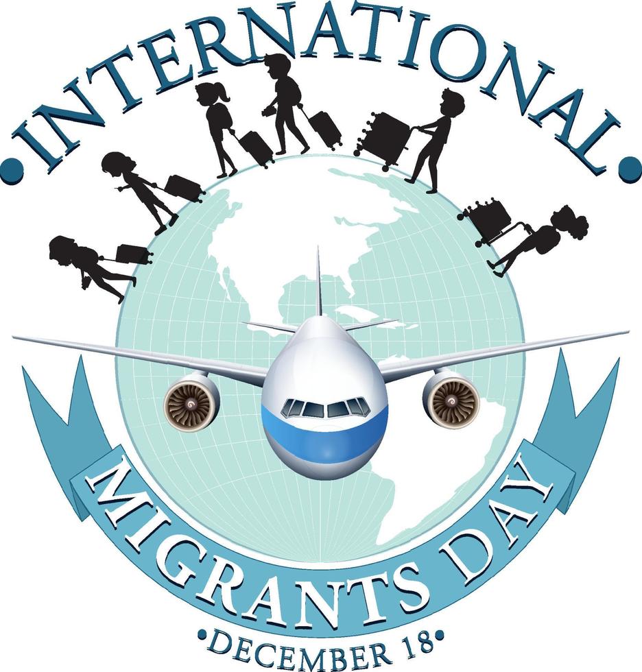 International Migrants Day Banner Design vector