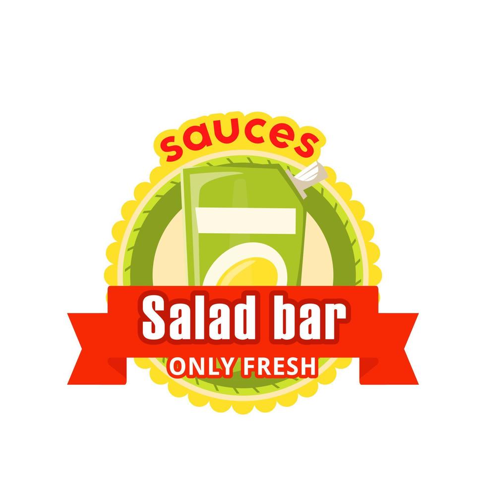 Vector icon for fast food salad bar cafe bistro