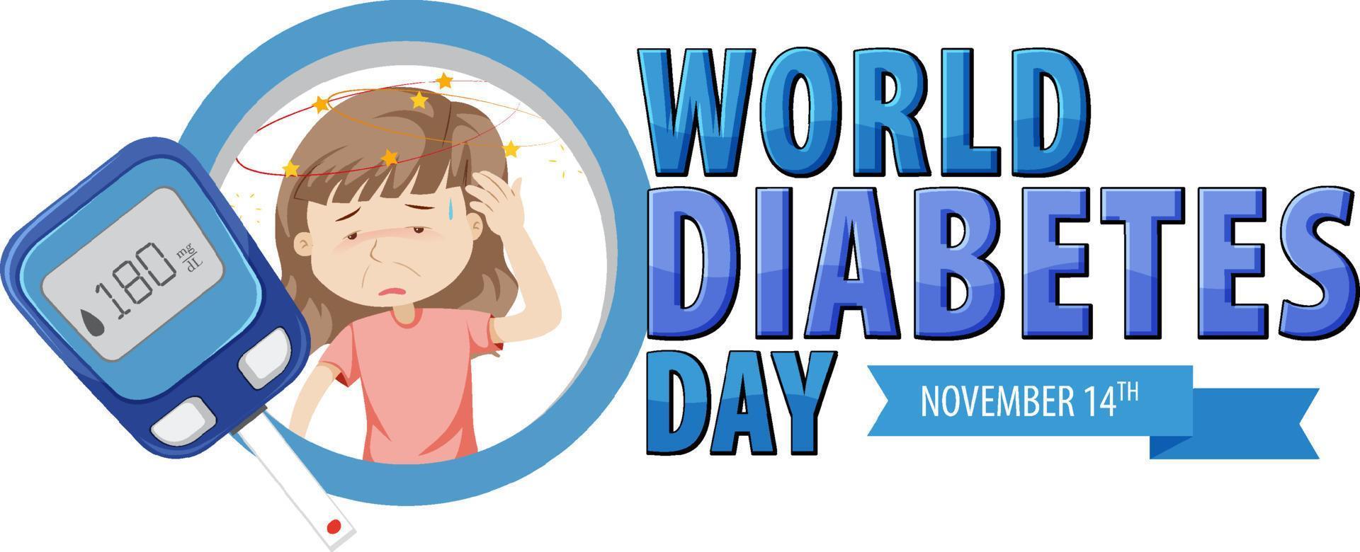 World Diabetes Day Poster Design vector