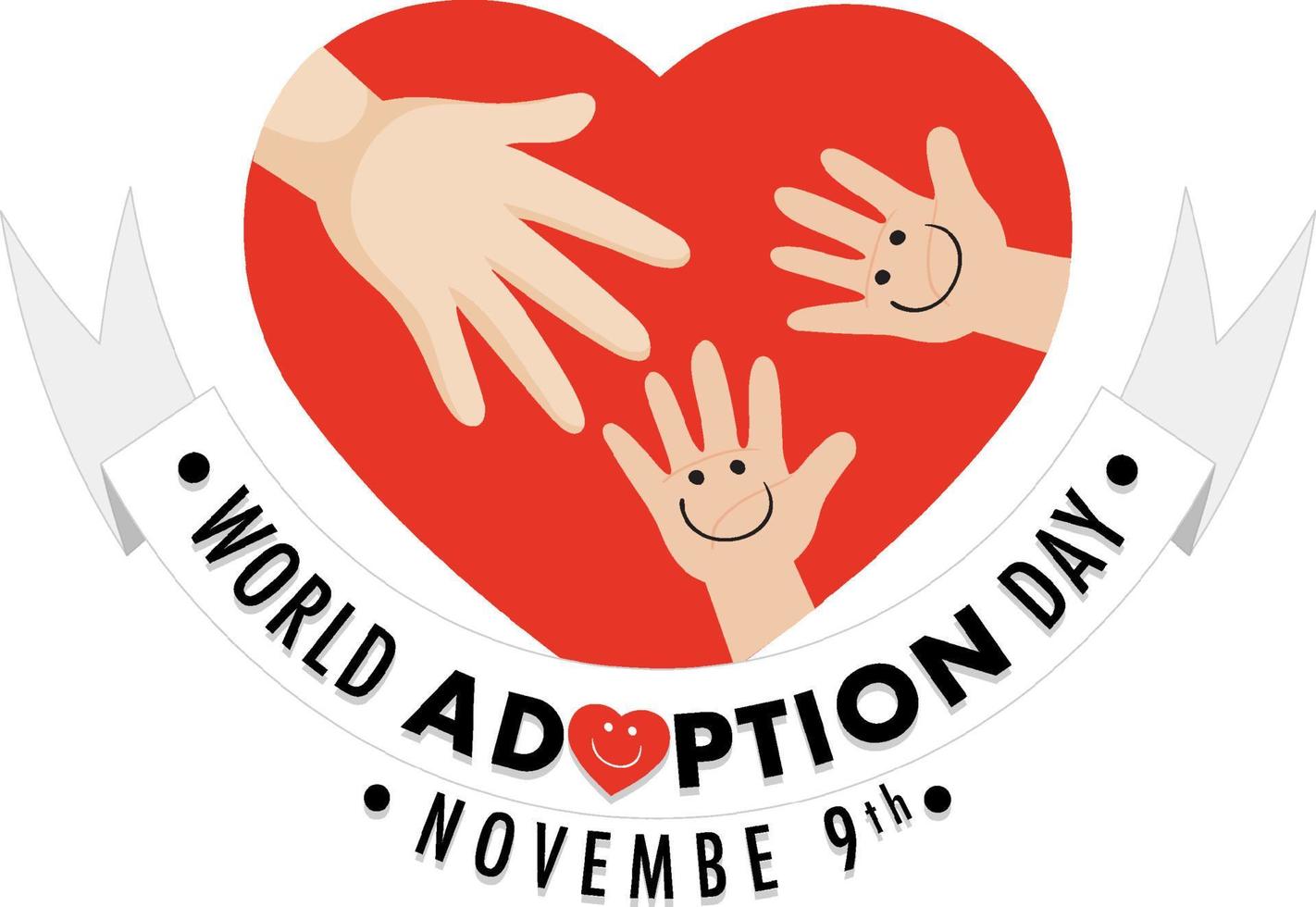 World Adoption Day Logo Design vector