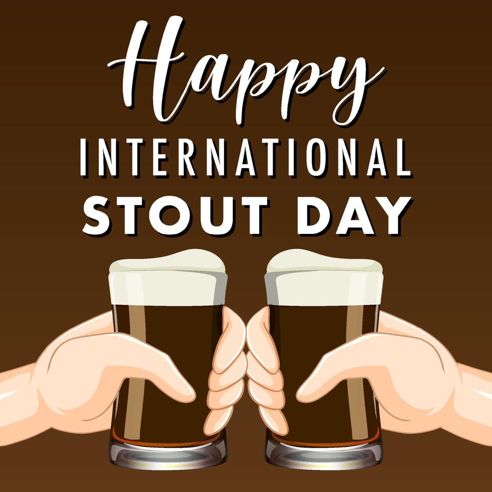 International Stout Day Banner Design vector