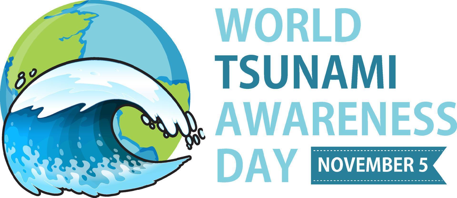 día mundial de la concienciación sobre el tsunami vector