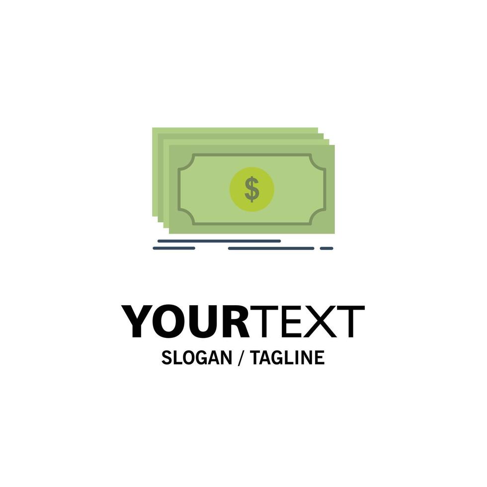 Money Fund Transfer Dollar Business Logo Template Flat Color vector