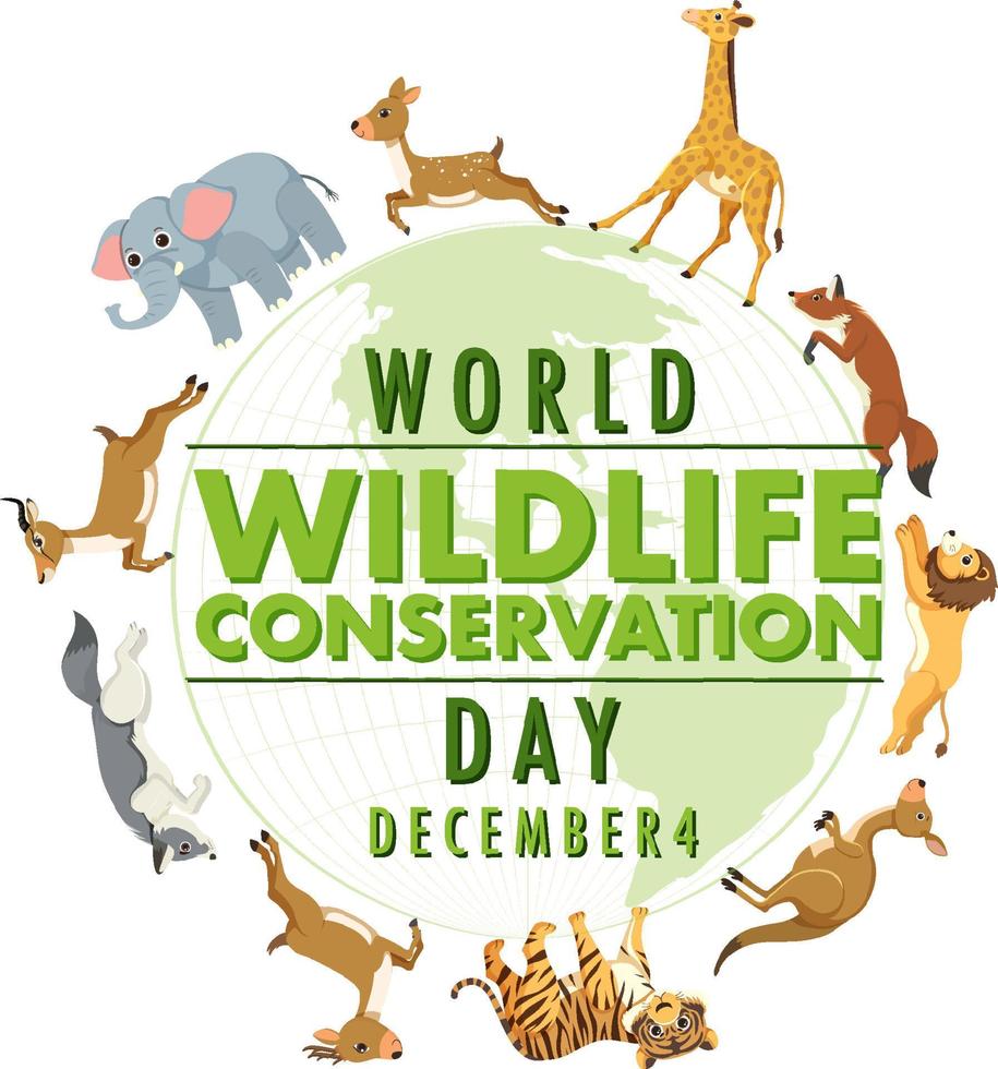 World Wildlife Conservation Day Poster Template vector