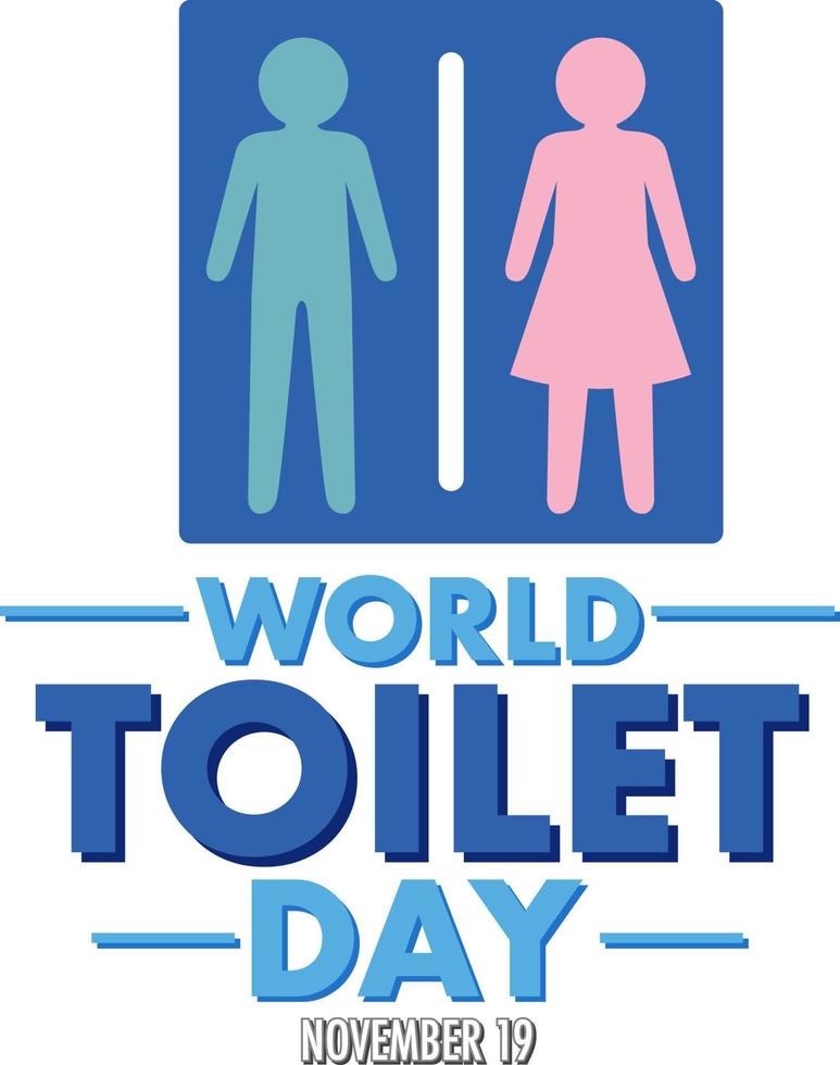 World toilet day text design vector