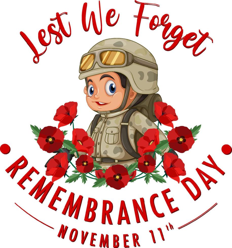 Remembrance Day Logo Design vector