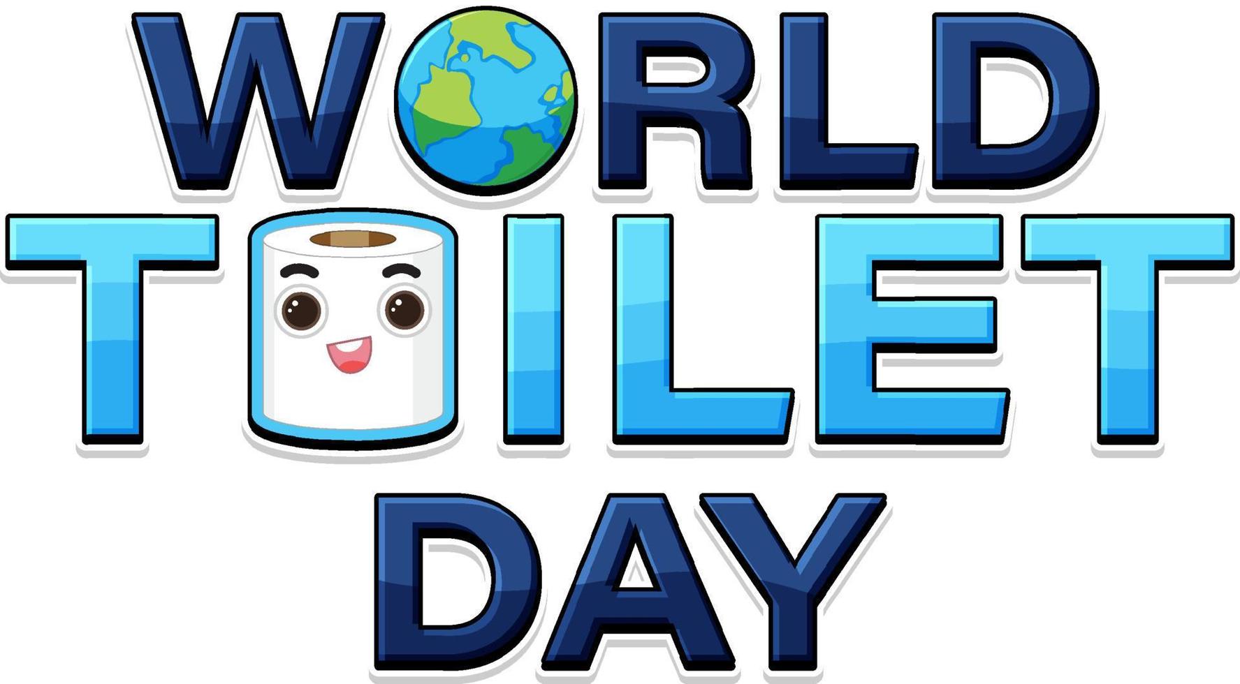 World toilet day text design vector