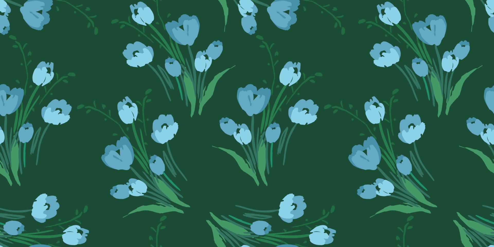 patrón floral sin fisuras. diseño vectorial para papel, cubierta, tela, decoración de interiores y otros usos vector