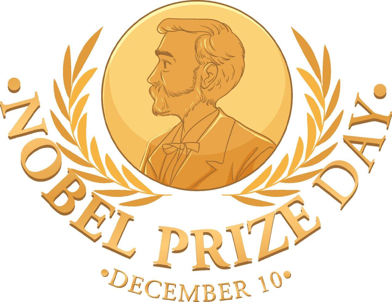 diseño de banner del día del premio nobel vector