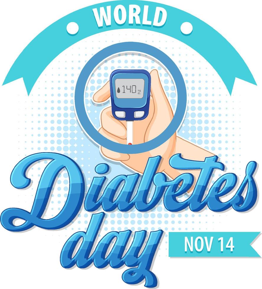 diseño del cartel del día mundial de la diabetes vector