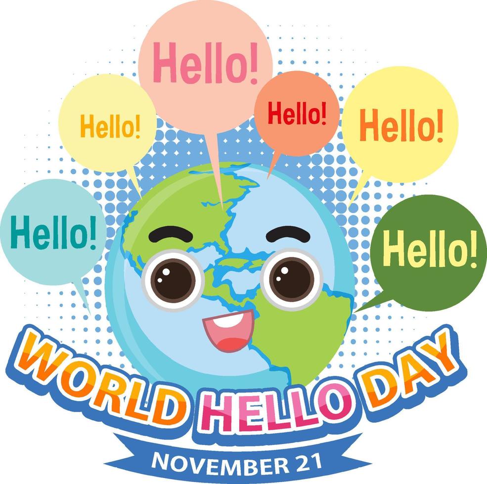 World hello day banner design 13174304 Vector Art at Vecteezy