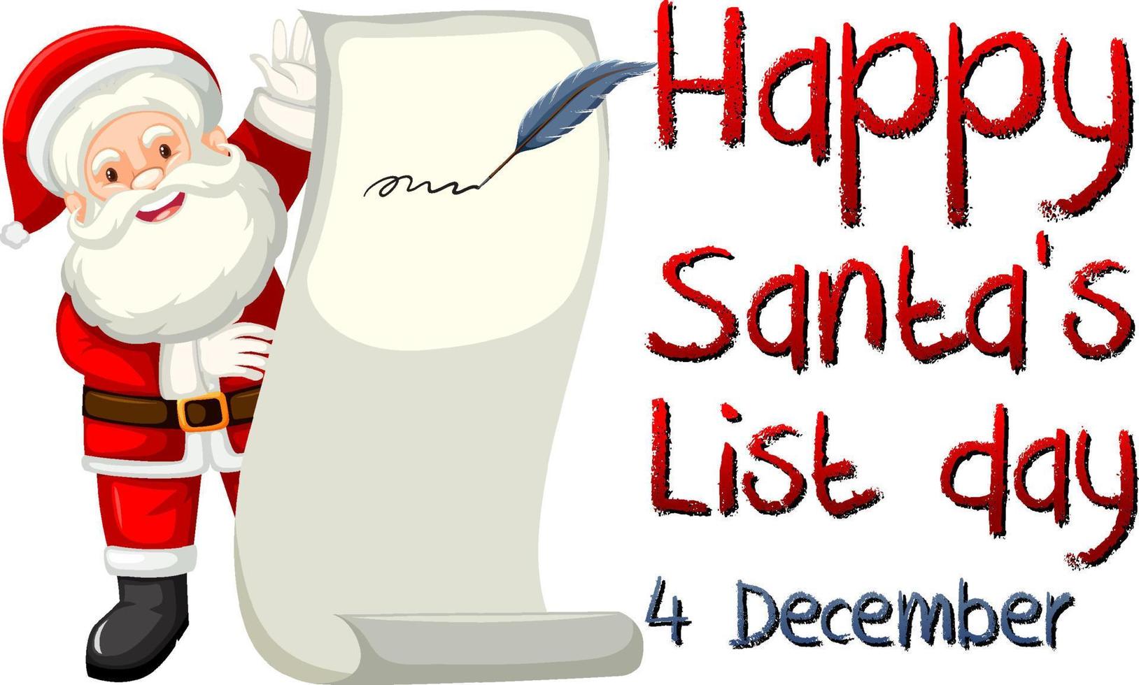 Happy Santa's List Day banner design vector