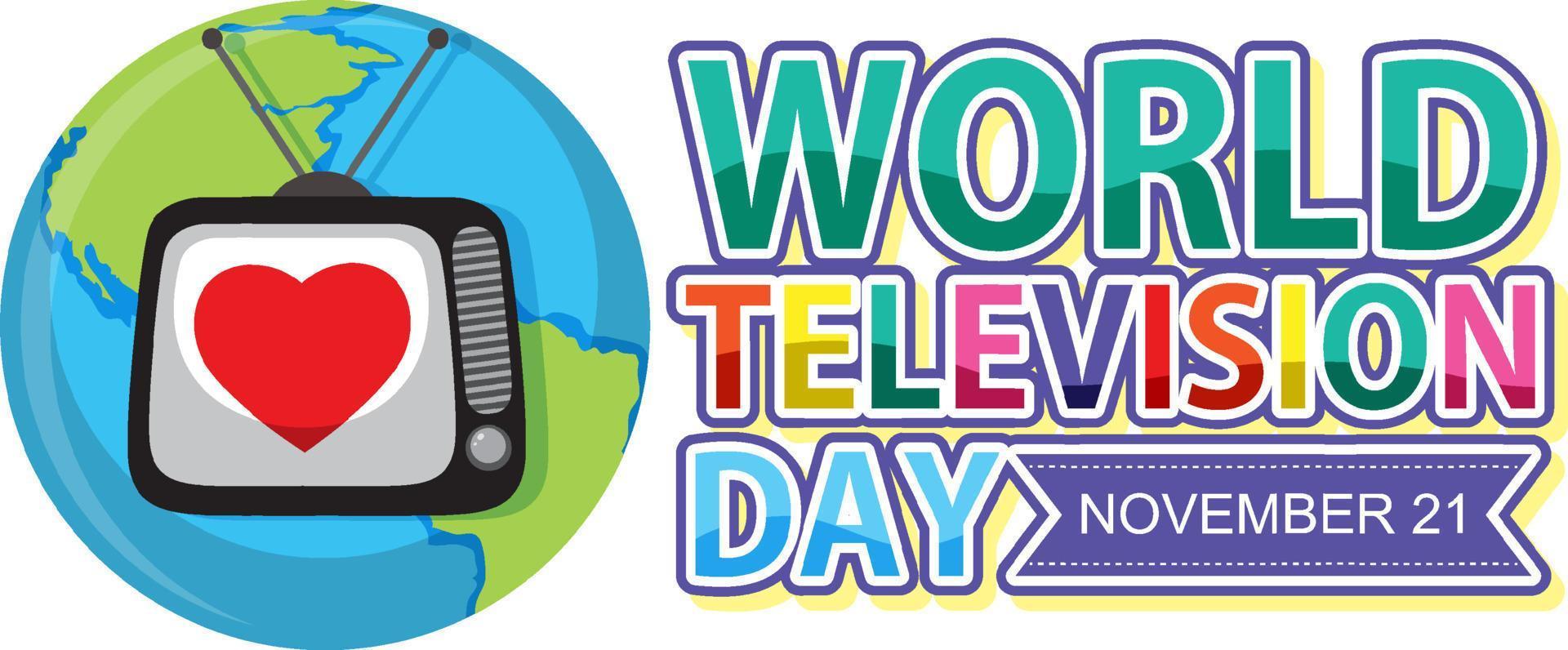 World Television Day Logo Design vector