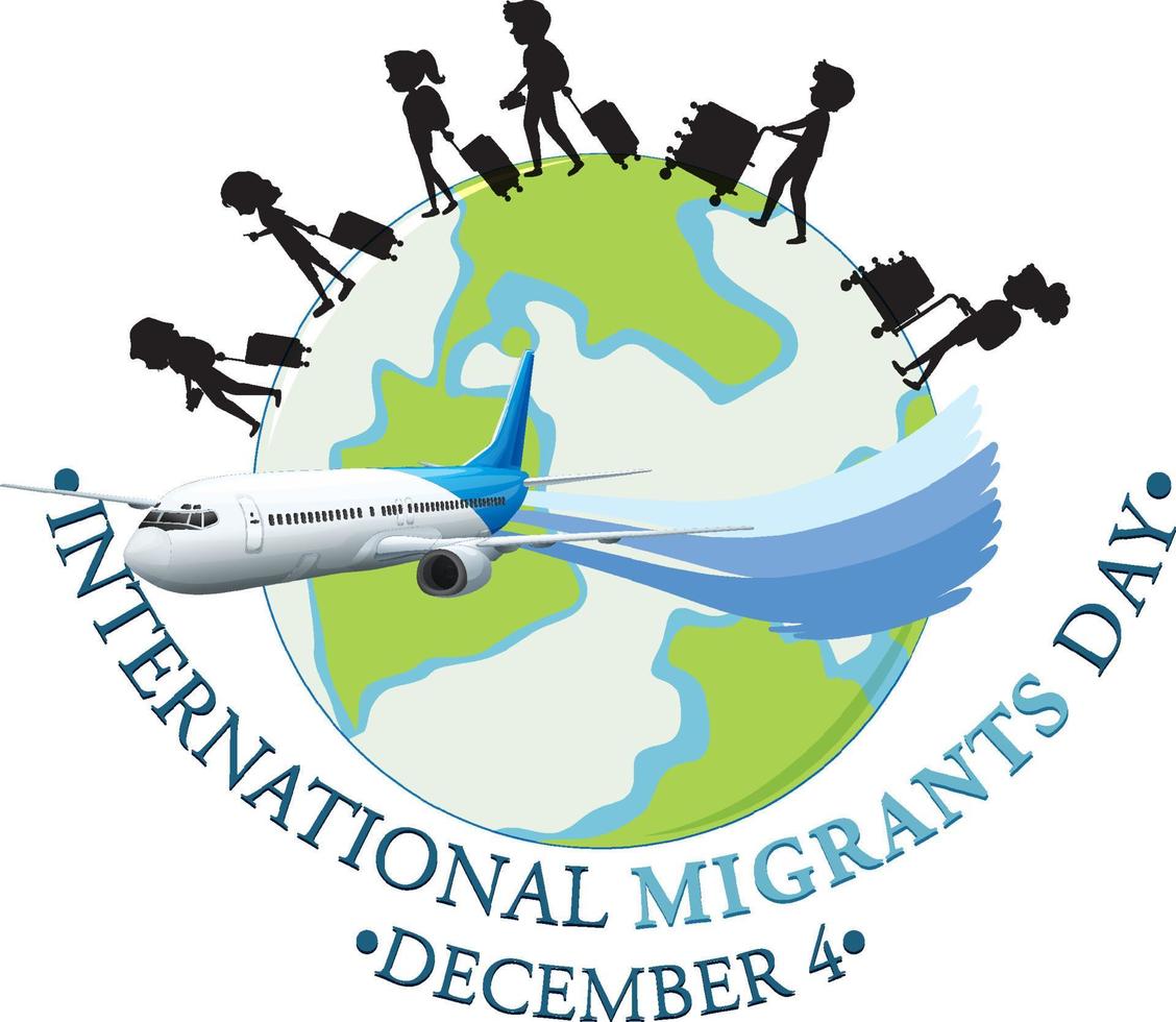 International Migrants Day Banner Design vector