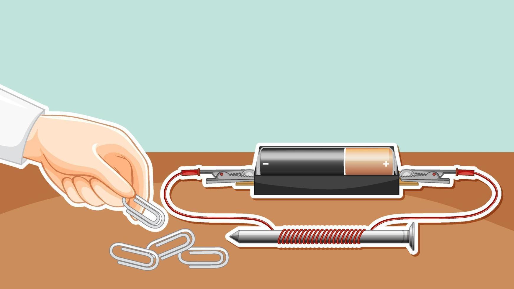 diseño en miniatura con circuito eléctrico simple vector