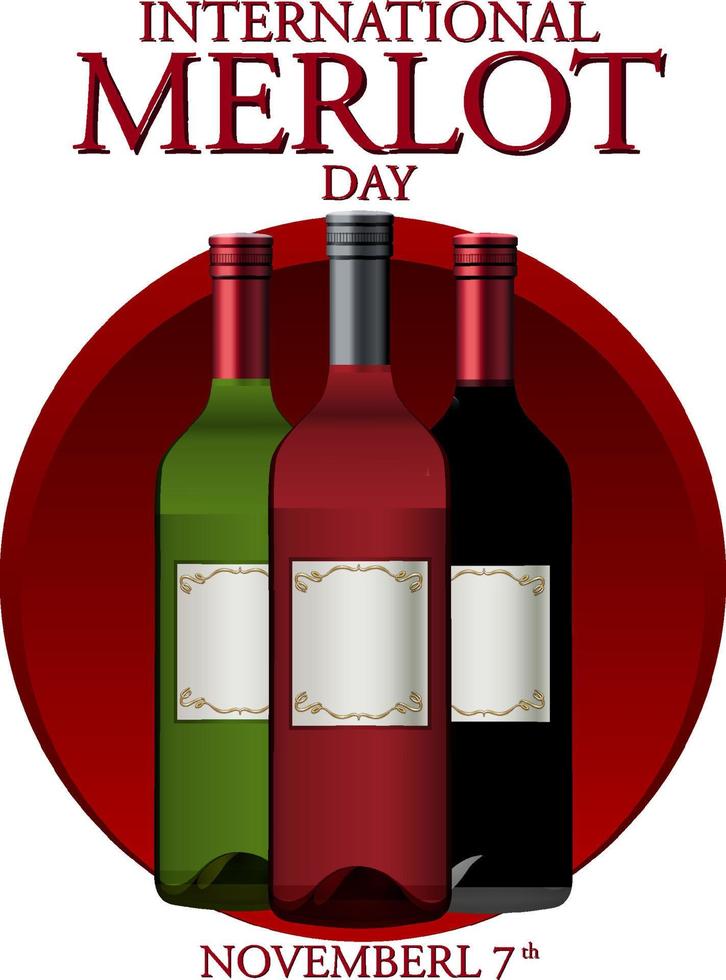 diseño de banner del día internacional del merlot vector