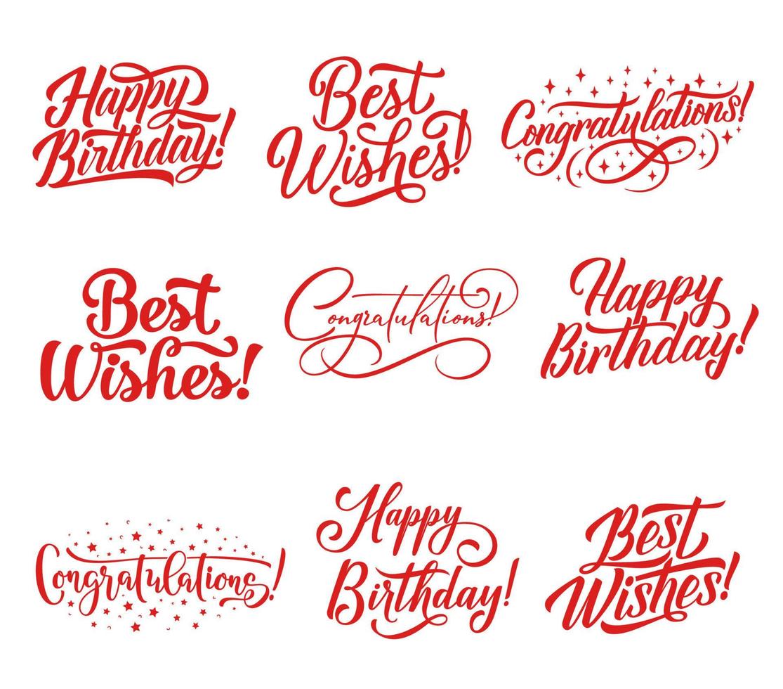 Congratulations lettering for greeting card design vector