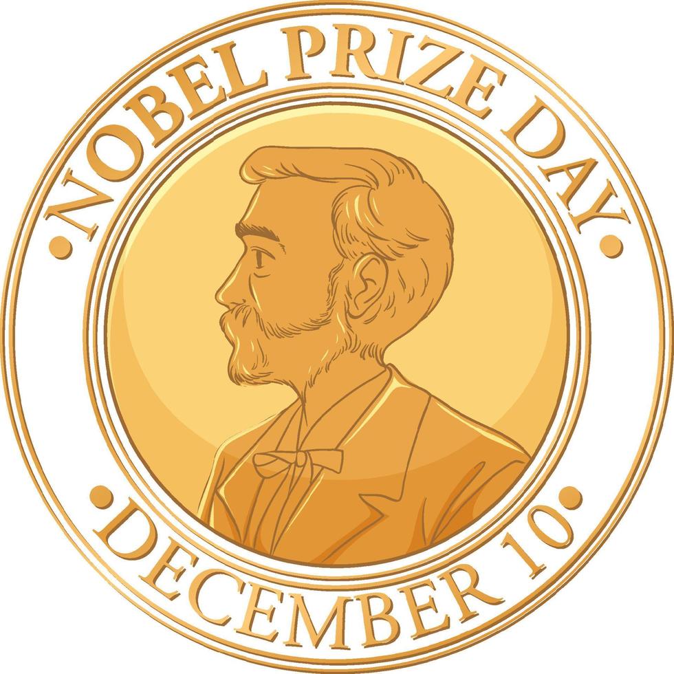 diseño de banner del día del premio nobel vector