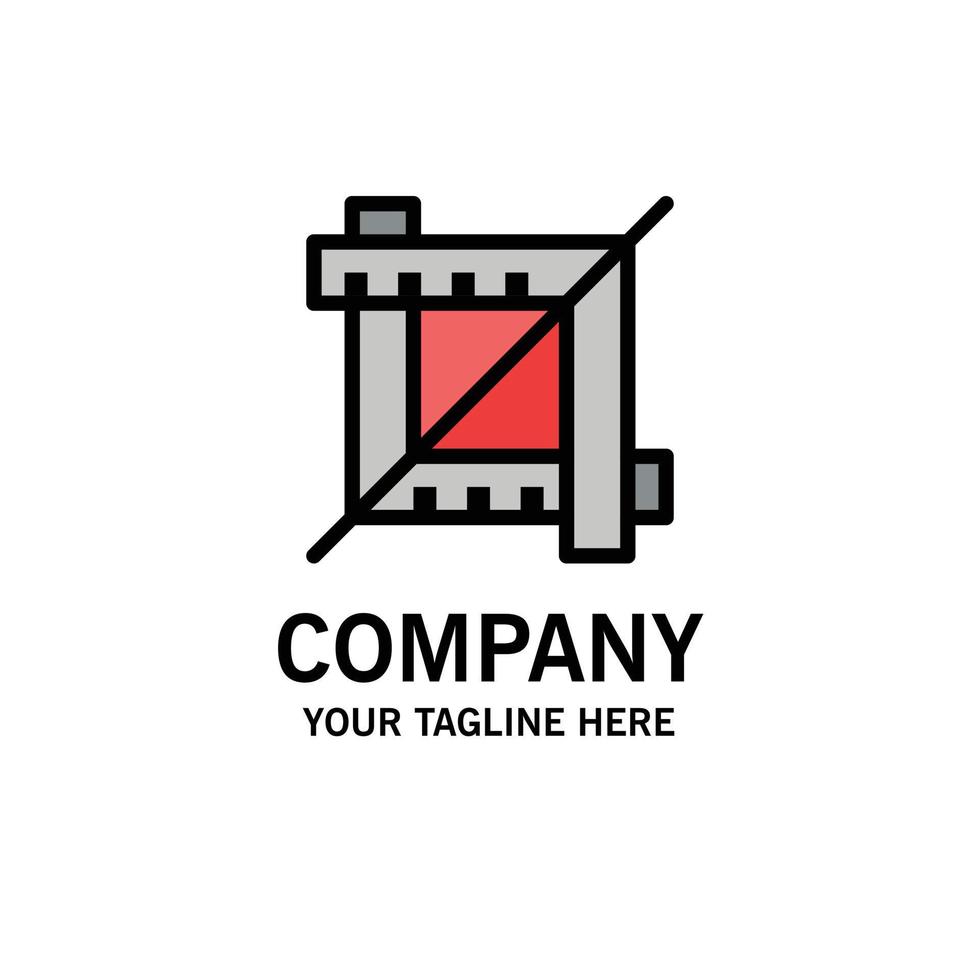 Crop Design Graphic Business Logo Template Flat Color vector