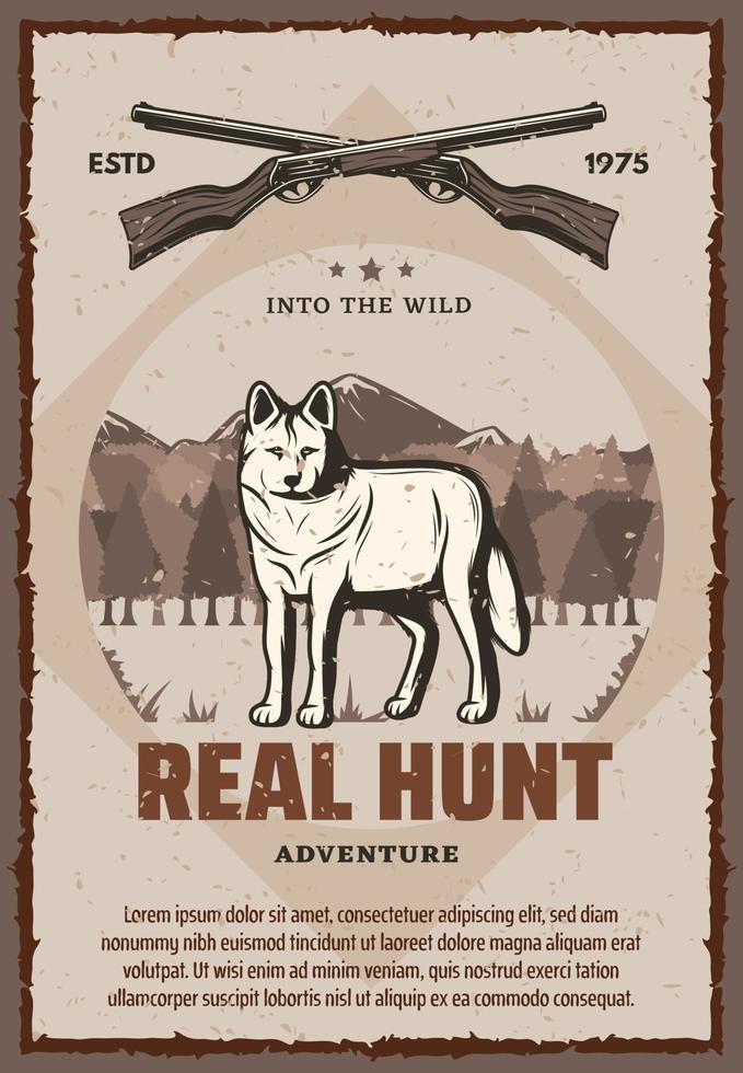 Real hunt vector poster