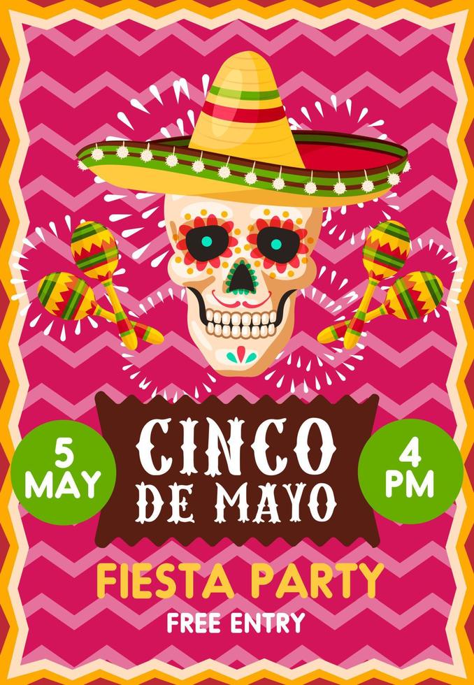 Poster for Cinco party vector