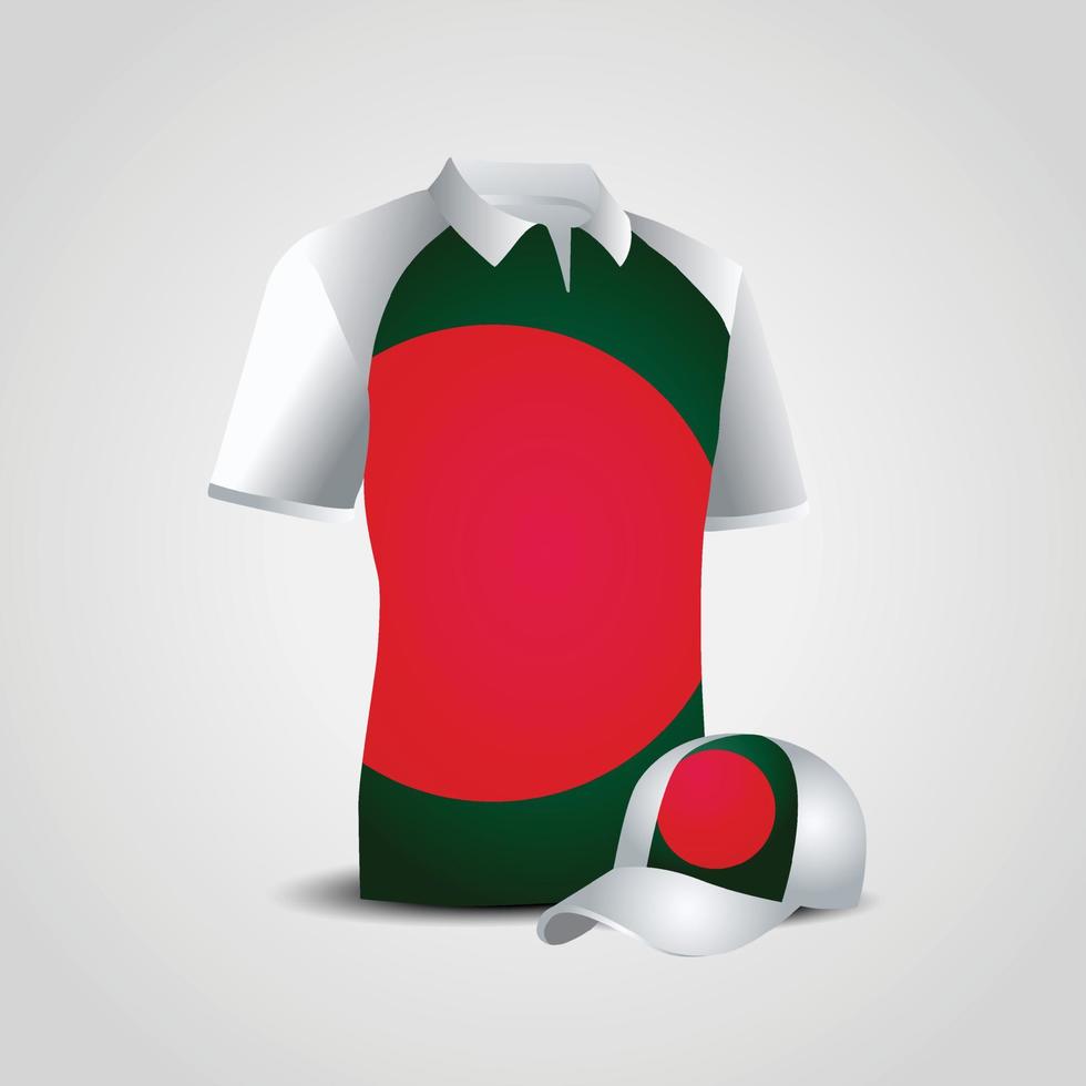 camiseta de jugador de bangladesh vector