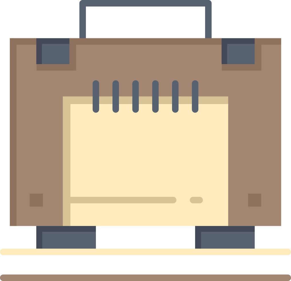 Hotel Bag Suitcase Luggage  Flat Color Icon Vector icon banner Template