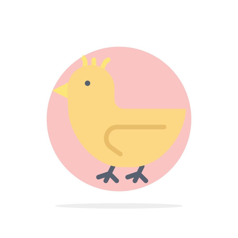 Duck Goose Swan Spring Abstract Circle Background Flat color Icon vector