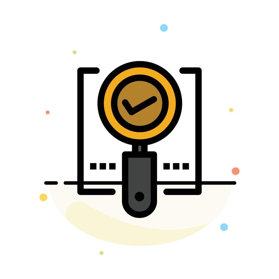 Explore Find Magnifier Ok Search Abstract Flat Color Icon Template vector