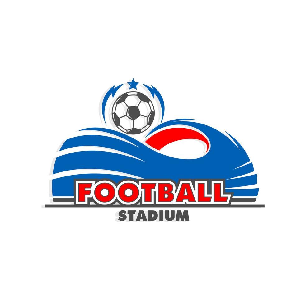 Soccer football ball cup stadium arena vector icon