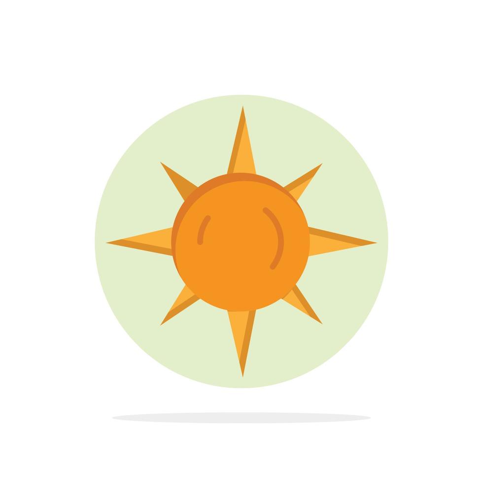 Sun Day Light Abstract Circle Background Flat color Icon vector