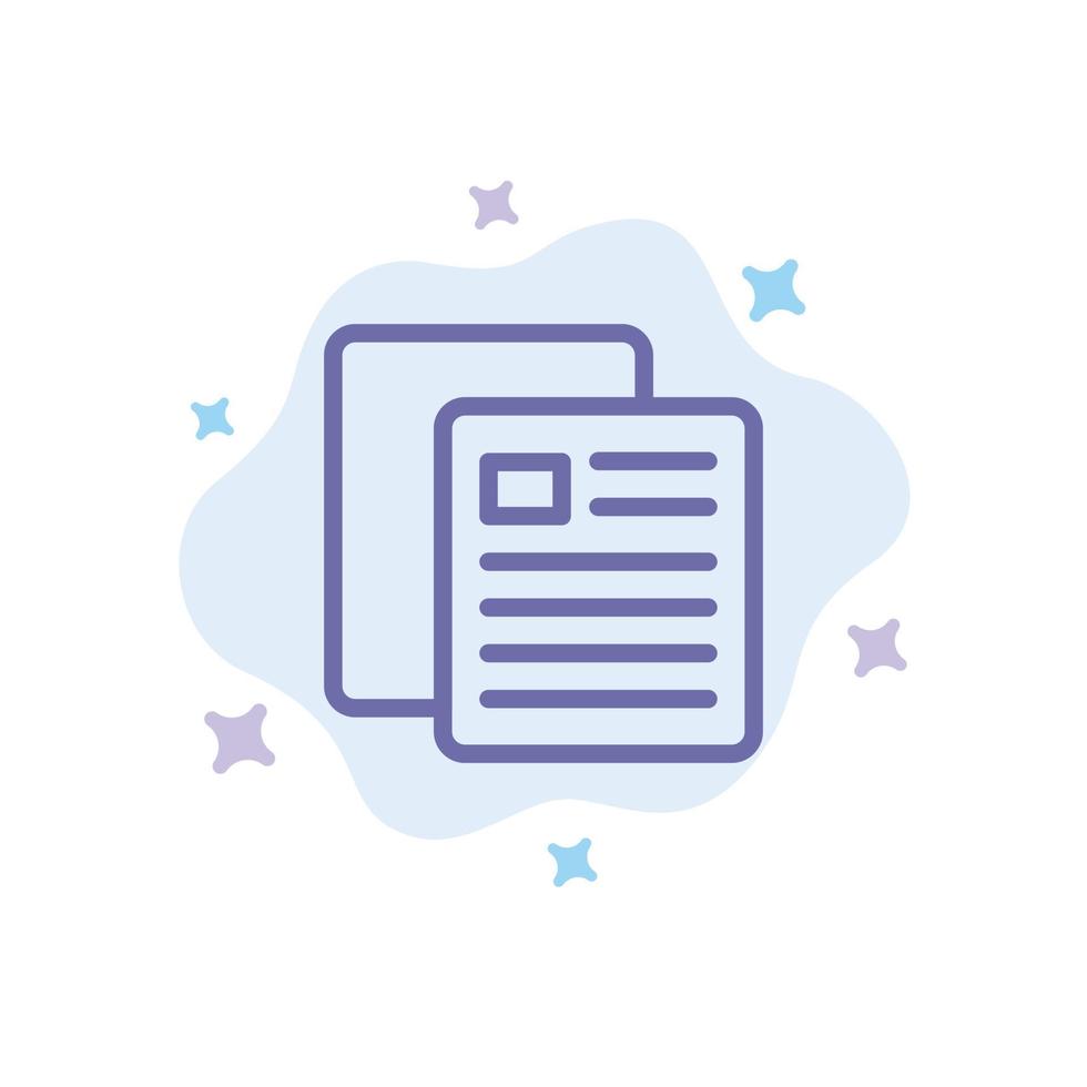 Education School Test School Blue Icon on Abstract Cloud Background vector