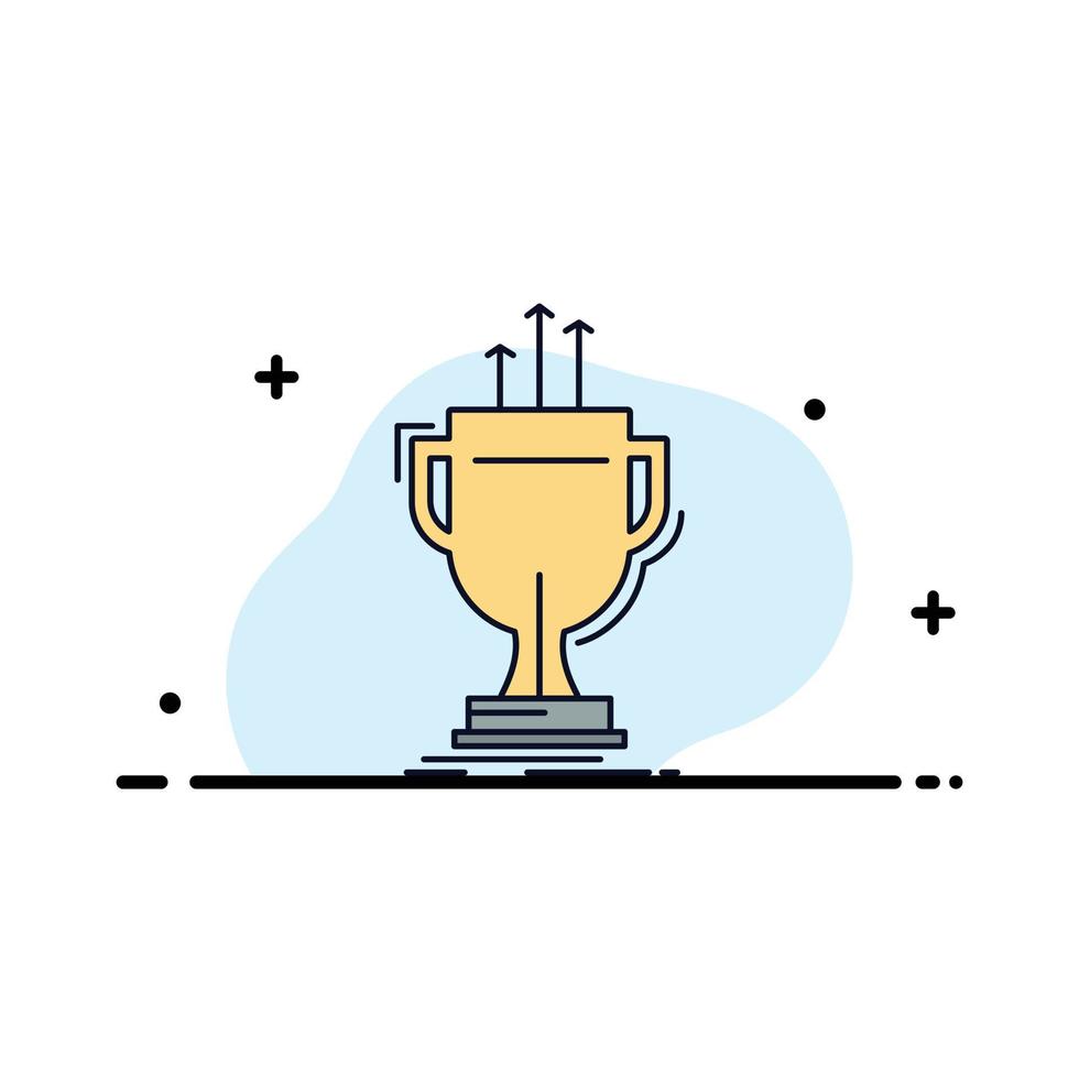 award competitive cup edge prize Flat Color Icon Vector