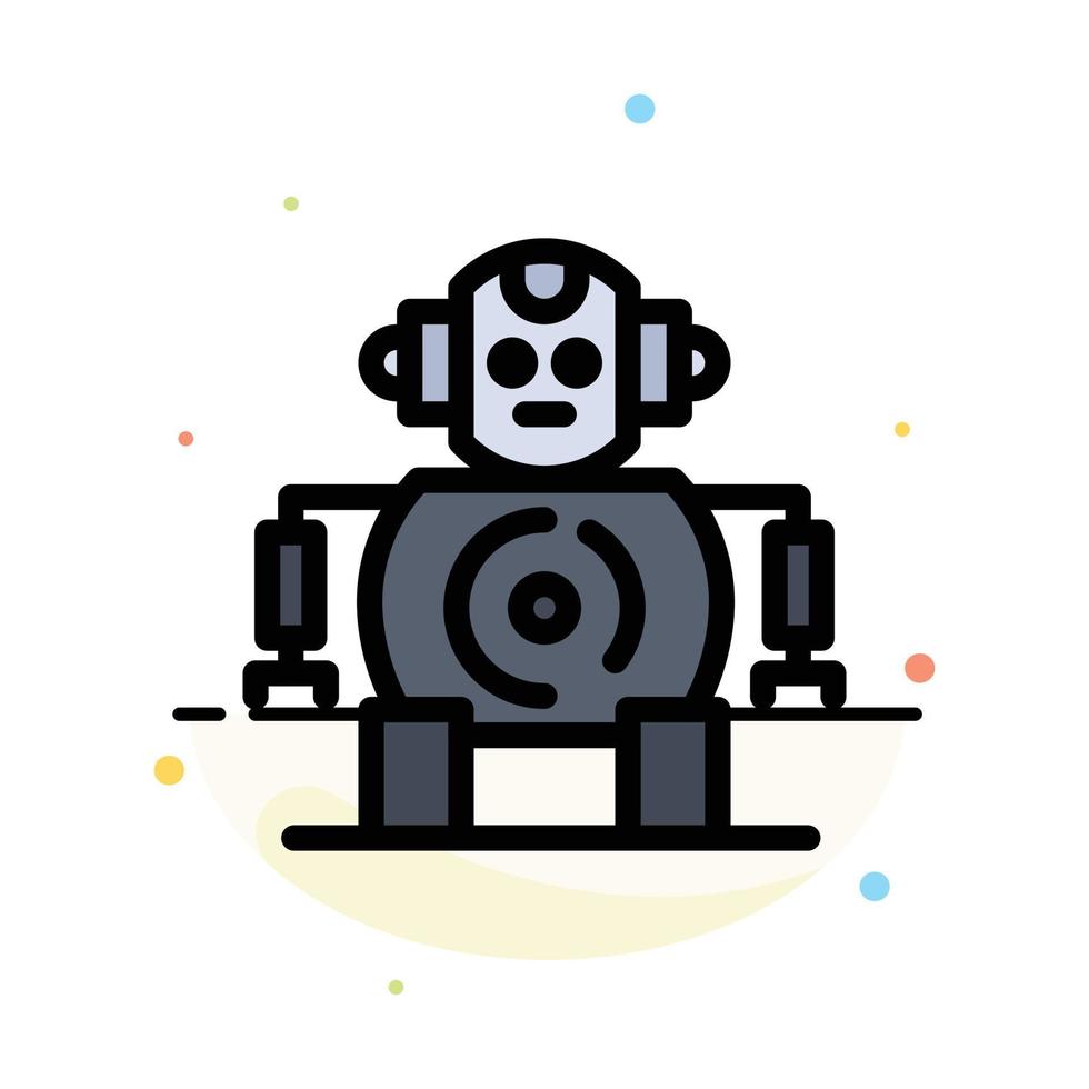 Cnc Robotics Technology Abstract Flat Color Icon Template vector
