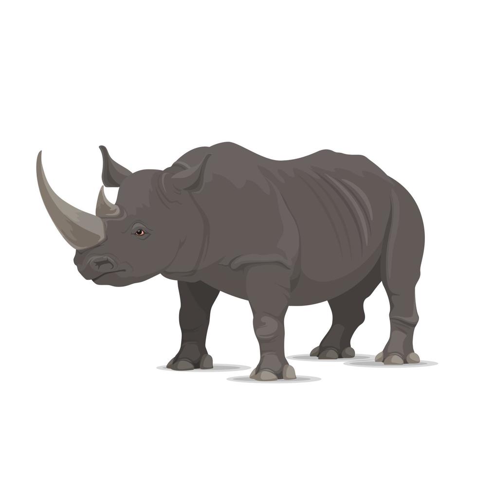 Rhinoceros vector wild animal isolated icon