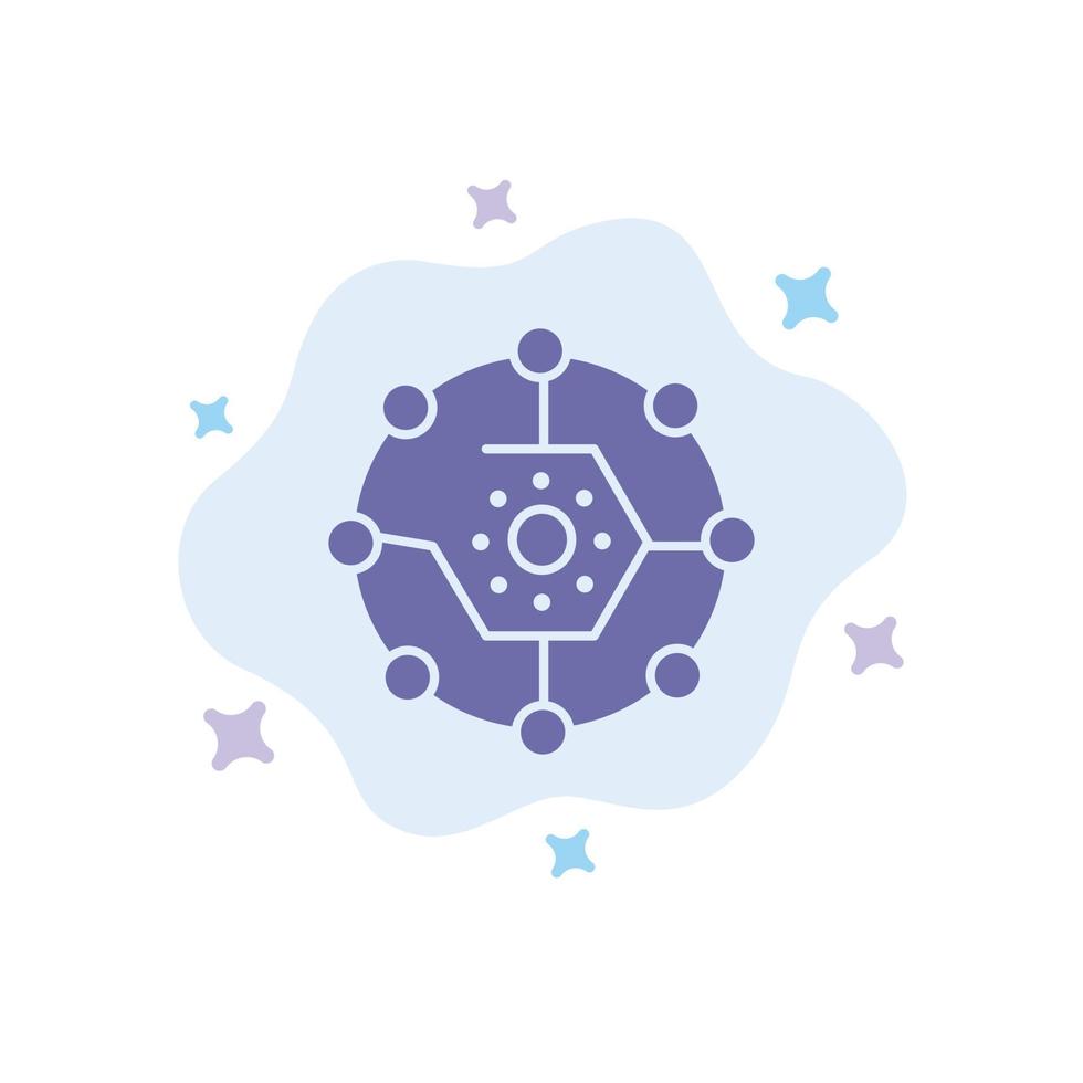 Computing Computing Share Connectivity Network Share Blue Icon on Abstract Cloud Background vector