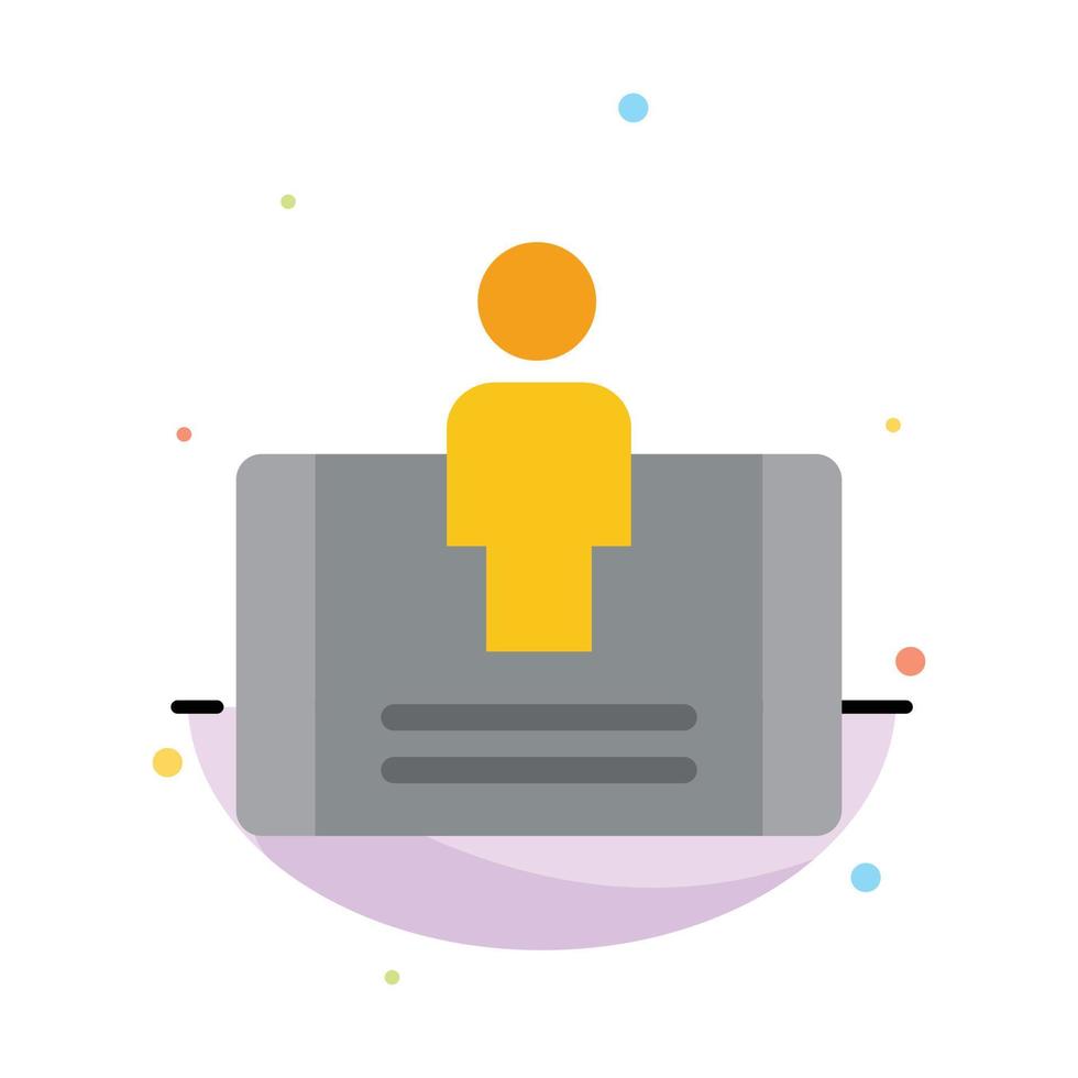 Customer Engagement Mobile Social Abstract Flat Color Icon Template vector