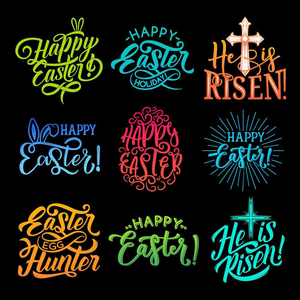 Vector set Happy Easter