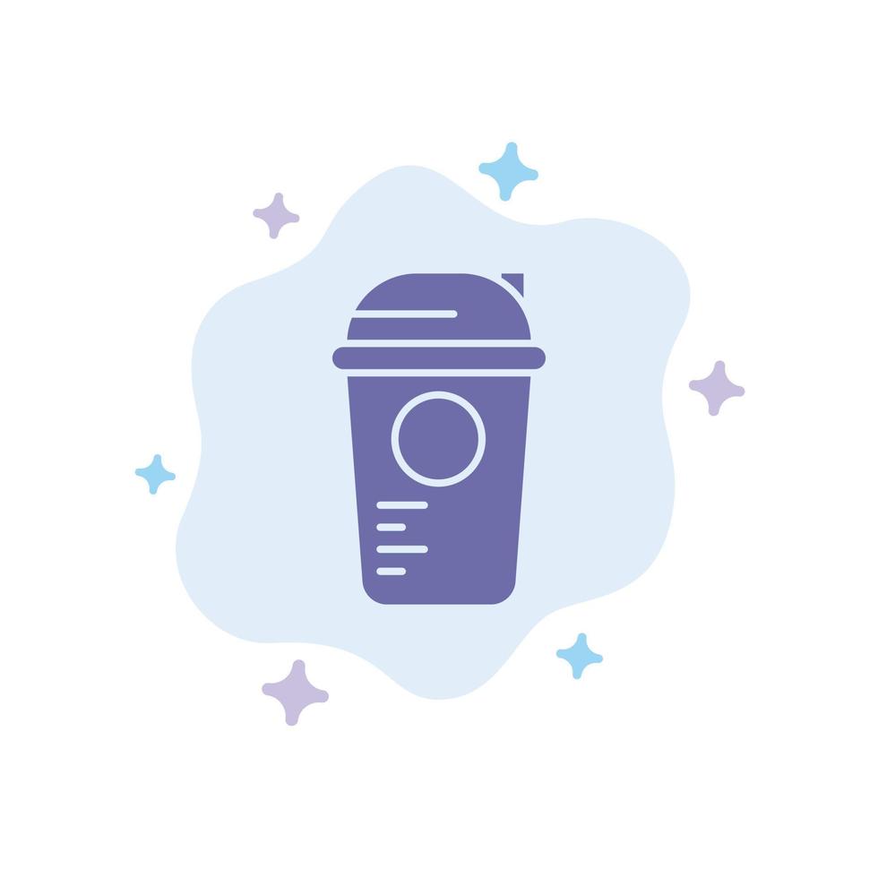 Bottle Game Recreation Sports Thermo Blue Icon on Abstract Cloud Background vector