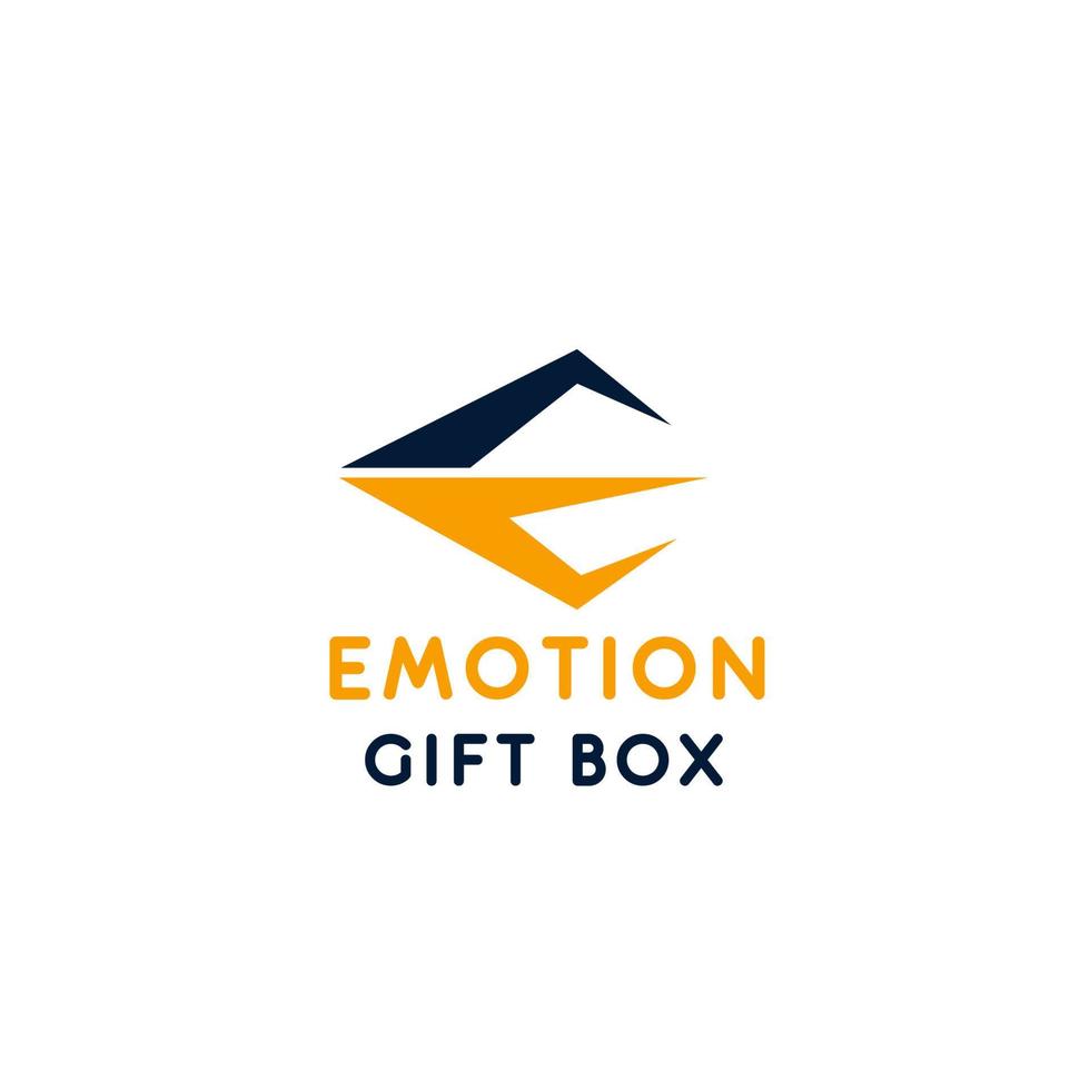 Vector sign emotion gift box