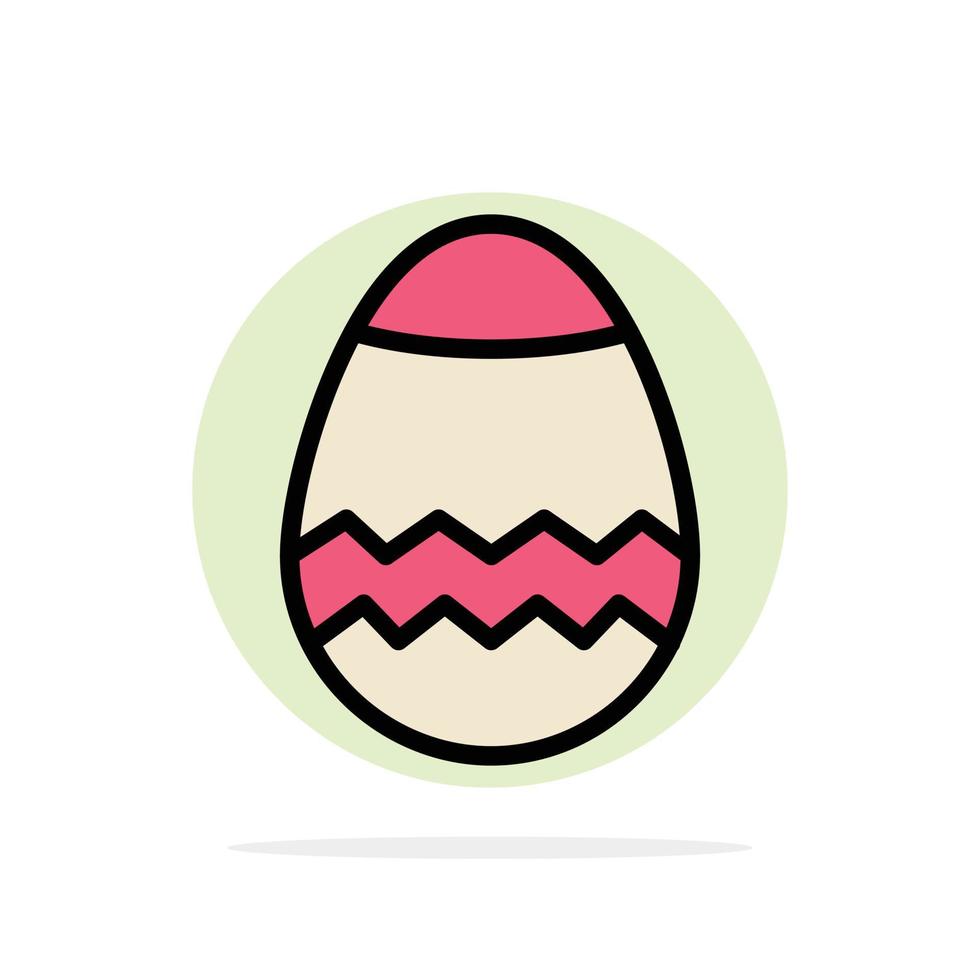 Easter Egg Spring Abstract Circle Background Flat color Icon vector