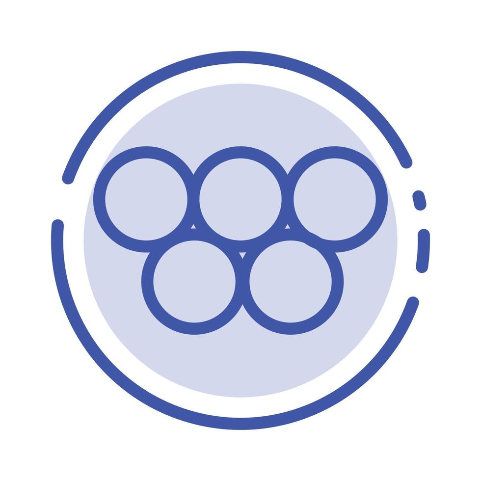 Ancient Greece Greek Olympic Games Blue Dotted Line Line Icon vector