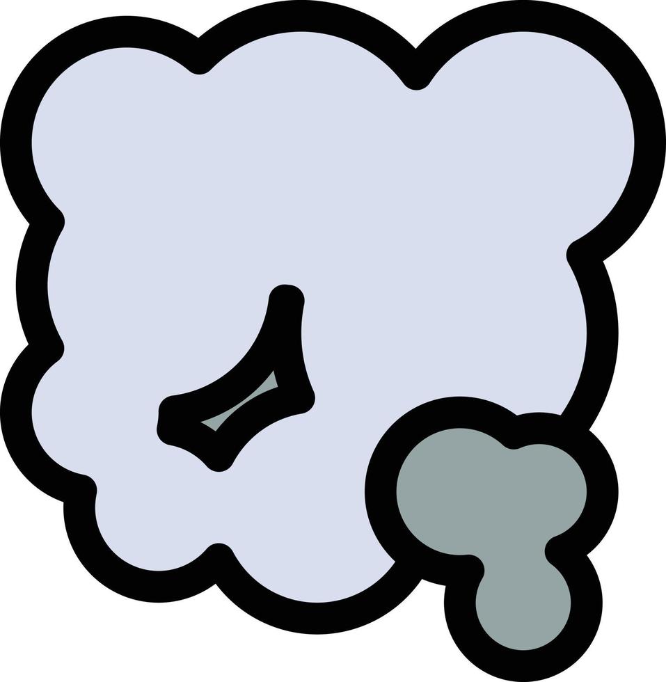 aire polvo ambiente pm2 contaminación color plano icono vector icono banner plantilla